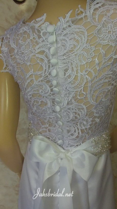 lace illusion flower girl dress back 